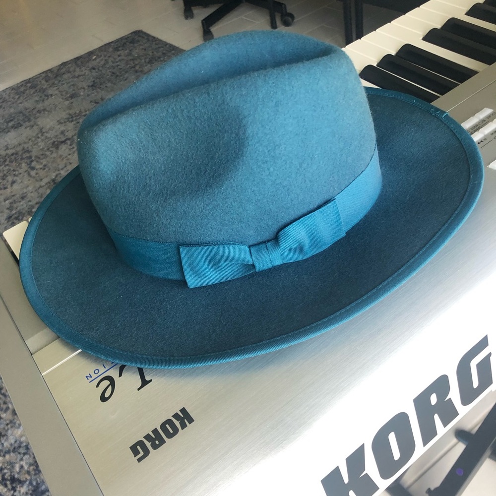 Free people blue felt hat